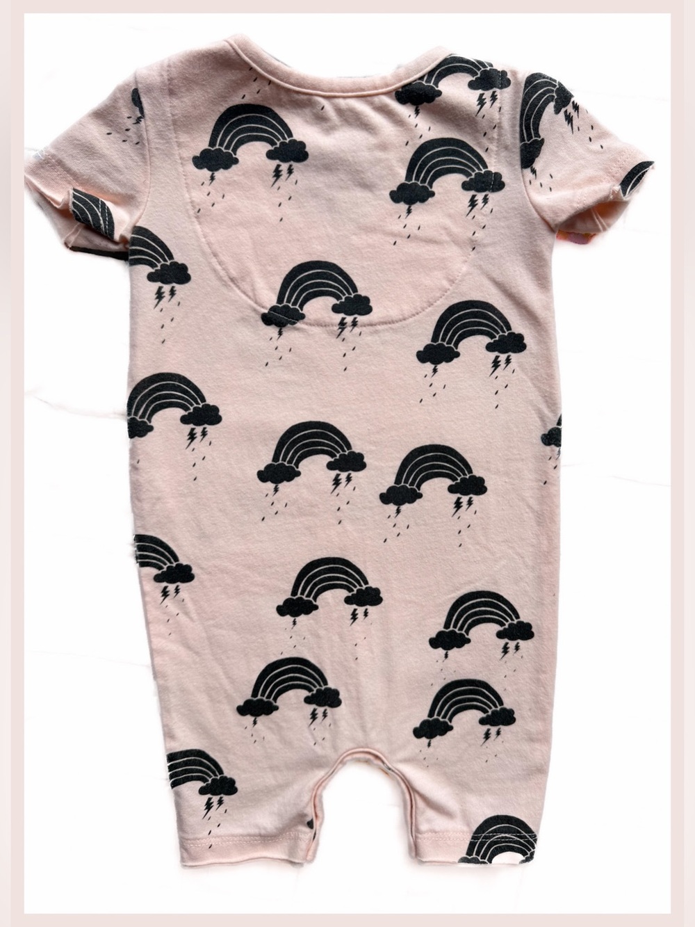 Mini Shatsu Punk Eat Rainbows For Breakfast Romper NB Girl Boy Newborn 0 3 Mo - Picture 2 of 5
